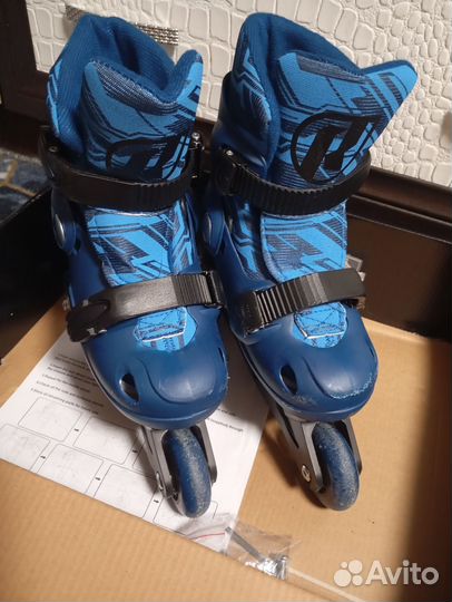 Ролики раздвижные трехколесные 31-34