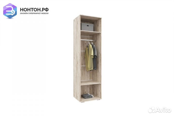 Шкаф двухстворчатый Бостон шк-600 дуб крафт серый