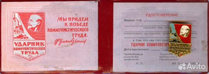 Удостоверение и значок