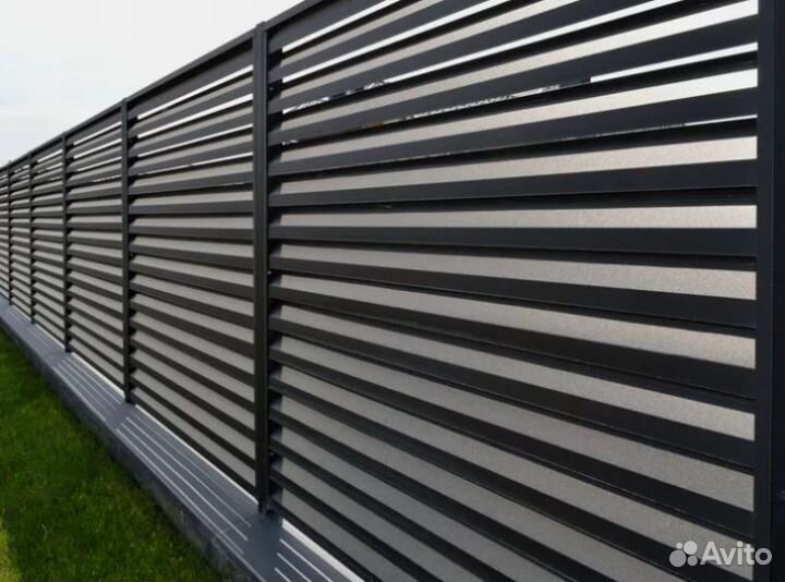 Заборы жалюзи, профнастил