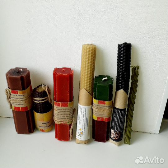 Свечи из вощины для очищения,защиты,прибыли и пр