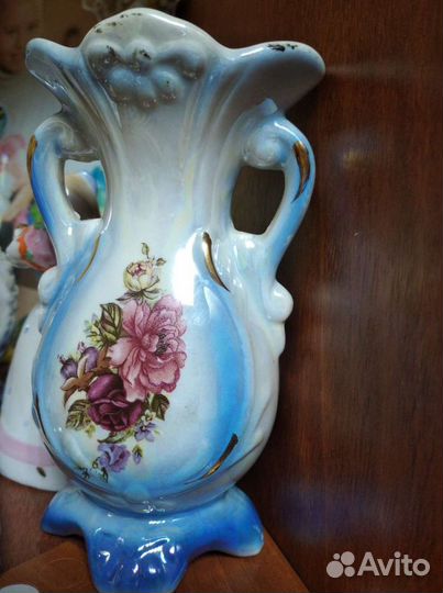 Ваза фарфоровая Гжель 14см