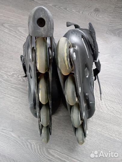 Ролики Oxelo fit 3 мужские черные + защита