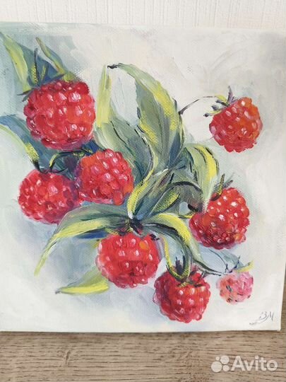 Картина маслом на холсте малина