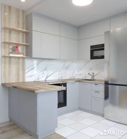 Кухонный гарнитур под потолок артикул 12547