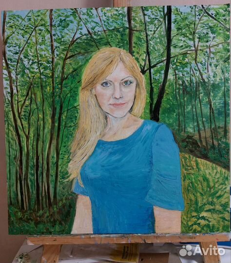 Портрет по фото на заказ карандашом маслом