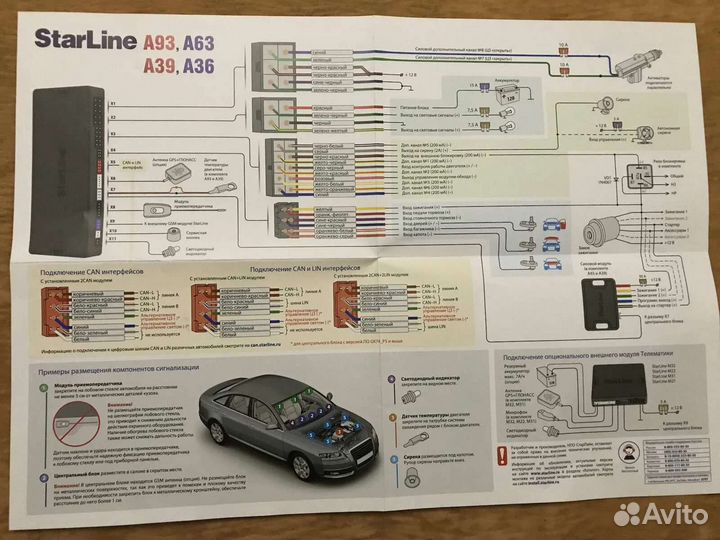 Блок автозапуска к сигнализации StarLine A93