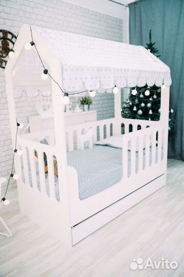 Кровать домик кроватка детская 80/160