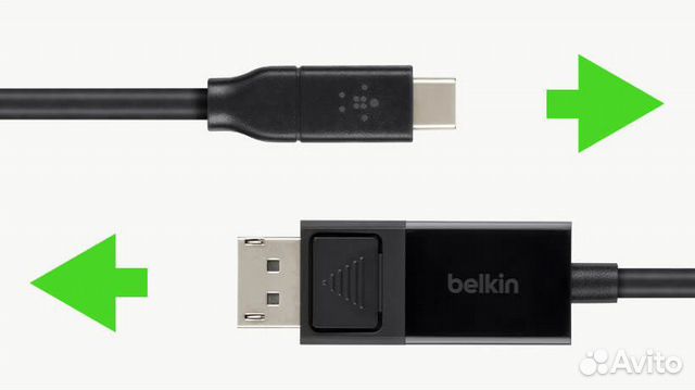 Кабель thunderbolt 3 to display port belkin
