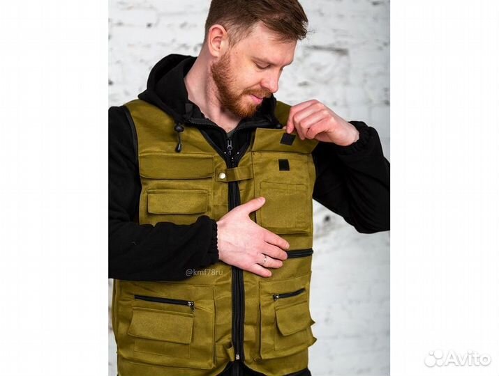 Жилет карго с карманами