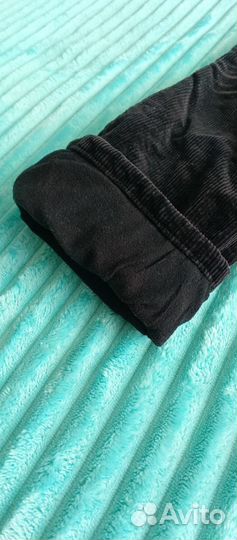 Вельветовые утепленные брюки р 122