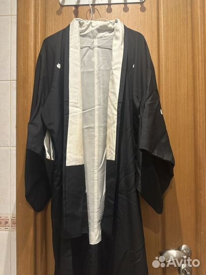 Виниажное японское кимоно шелк