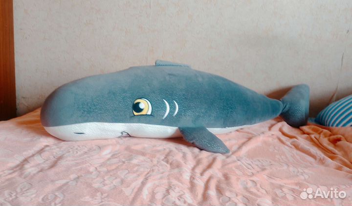 Большая мягкая игрушка кит (акула)