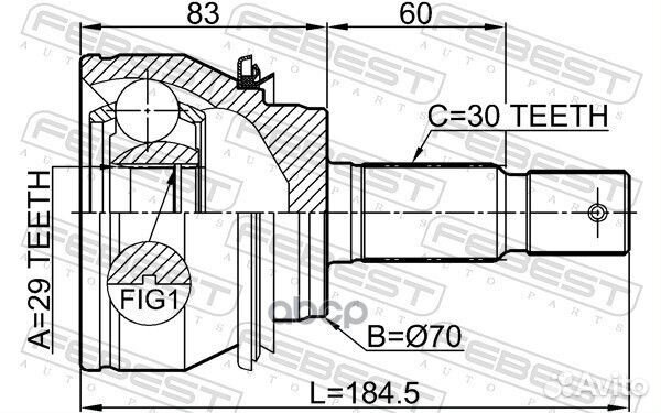 ШРУС внешний toyota tacoma GRN2##/TRN2## 2004-2