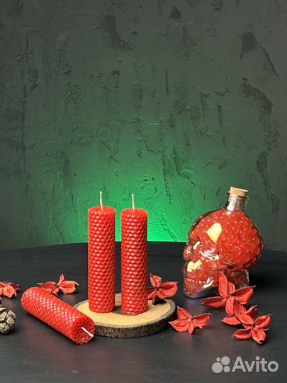 Программные свечи из вощины с травами и маслами