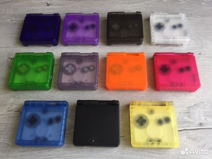 Прозрачные корпуса для Nintendo GBA SP