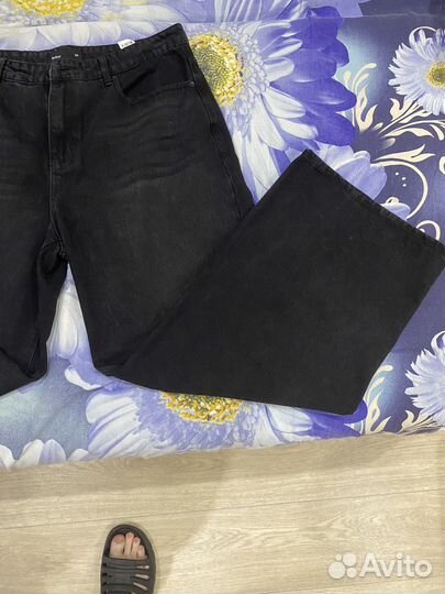 Джинсы широкие мужские черные