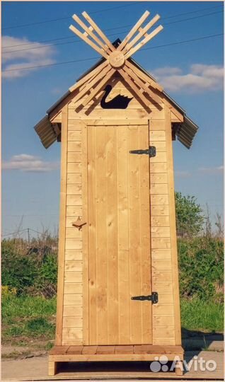 Дачный туалет деревянный прямоугольник тей 718