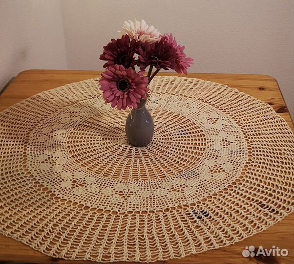 Скатерть кружевная, вязаная крючком