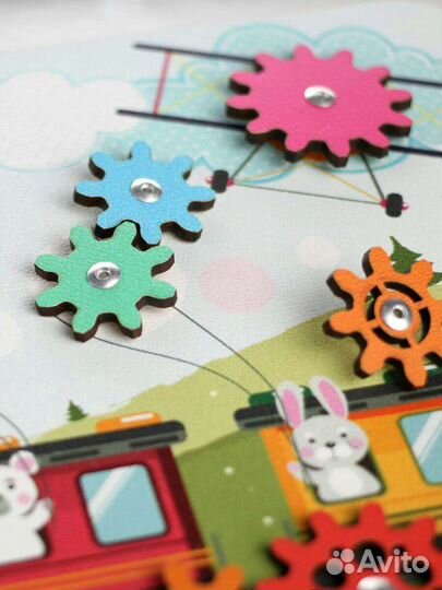 Головоломка шестеренки Паровозик