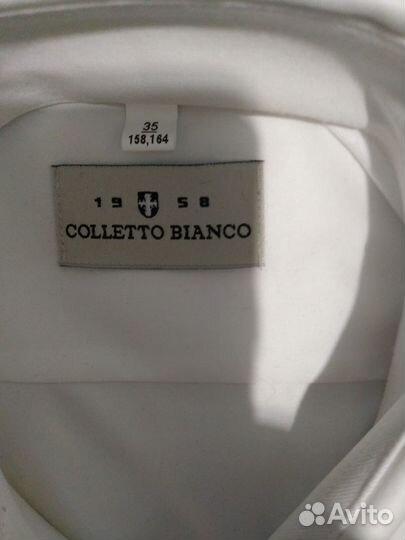 Новая рубашка Colletto bianco на 13-14 лет хлопок