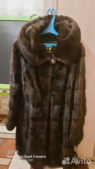 Шуба норковая с капюшоном 44 46