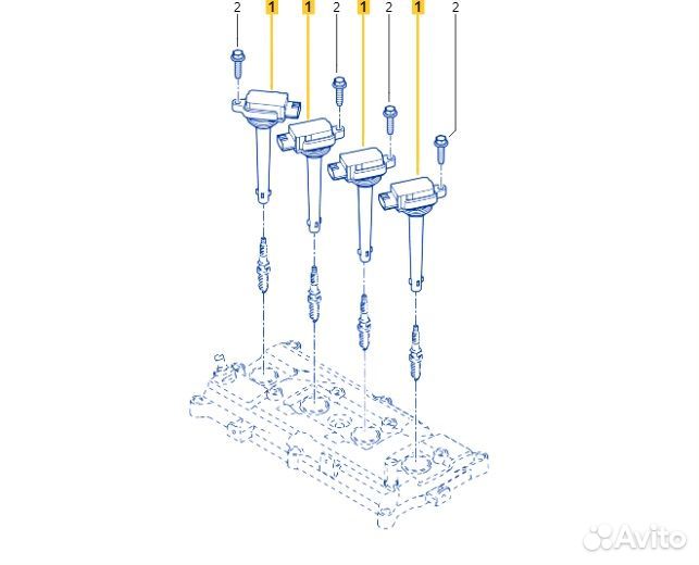 Катушка зажигания Renault Duster HSM H4M430 2019