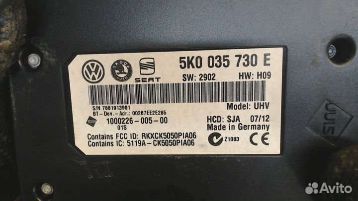 Блок управления Bluetooth Volkswagen Tiguan, 2012
