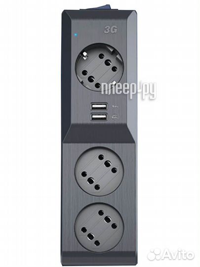 Сетевой фильтр Zis Pilot 3G 1.8m Black