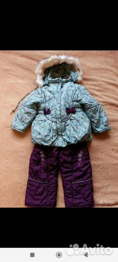 Зимний костюм на девочку 92