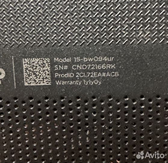Ноутбук hp15-bw094ur