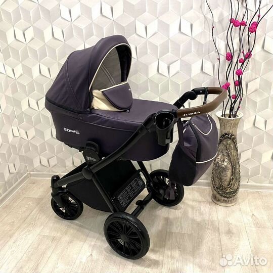 Коляска Sonic Verdi Soft 2 в 1 Эко-кожа