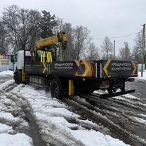 Аренда и услуги манипулятора, стрела 6 т, 18 м, борт 10 т, 6.7 м, Пушкино