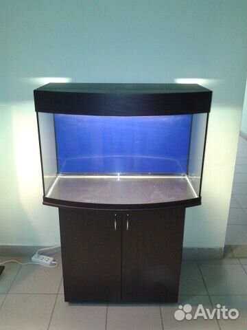 Аквариум 150л. полукр. свет биофильтр тумба фон
