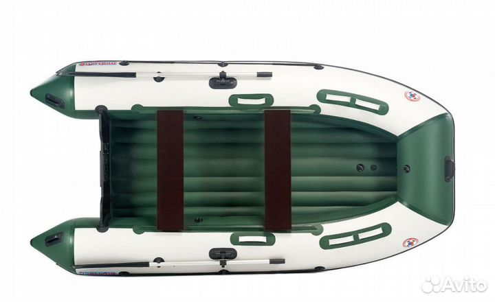 Лодка mishimo (Мишимо) lite 350, бело-зеленая