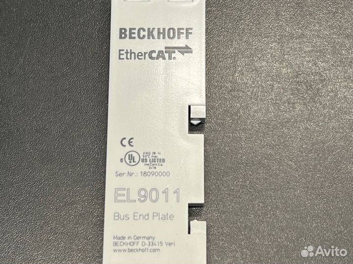 Beckhoff EL9011 новое, без упаковки, 1 шт