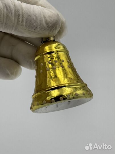 Елочные игрушки СССР клокольчик фосфор (1187)