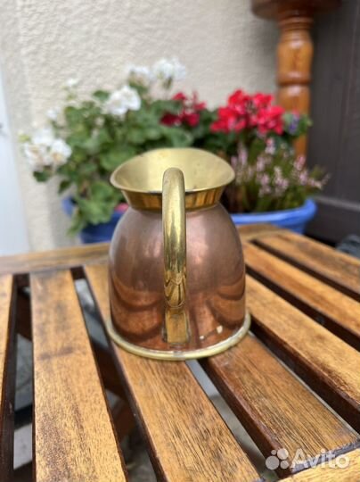 Винтажный Английский Медный сливочник