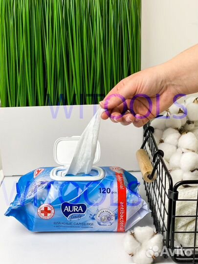 Влажные салфетки aura