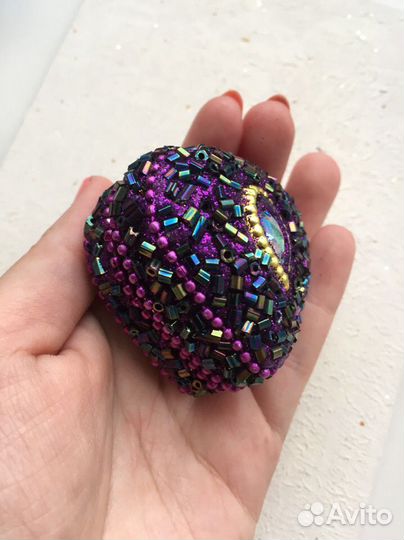 Шкатулка. Яйцо. фарфор. Индия. Стразы. Ручная раб