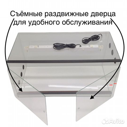 Террариум для бородатой агамы д80ш40в40 / змеи