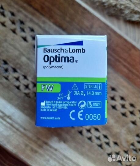 Линзы Optima FW -3.00; 8,7, 4 штуки