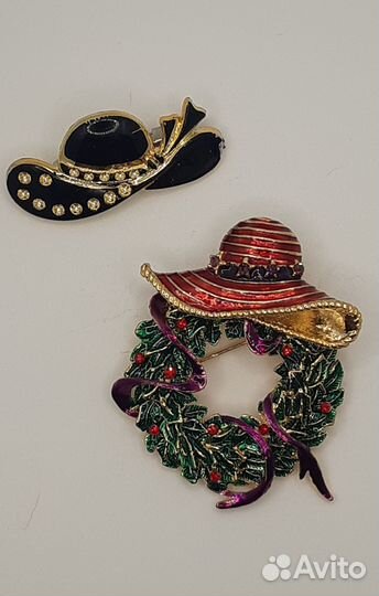 Броши шляпки