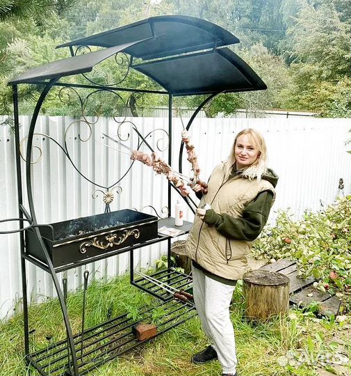 Мангал с печью