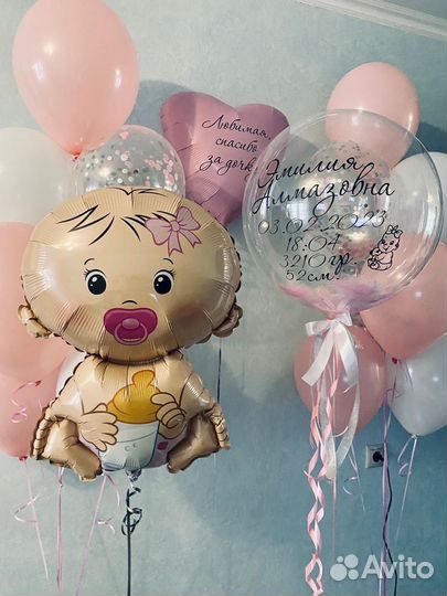 Шары на выписку девочки
