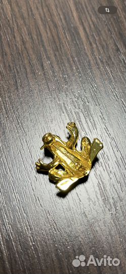 Винтажная брошь Лягушка