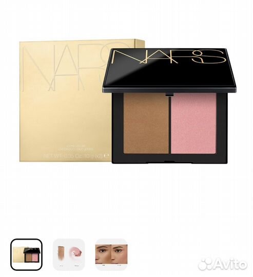 Nars палетка для скул iconic glow cheek DUO