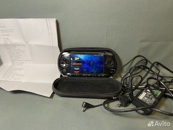 Sony PSP 3008 прошитая 64гб + 63 игры