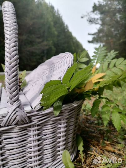 Плетеная корзина с крышкой, ручная работа