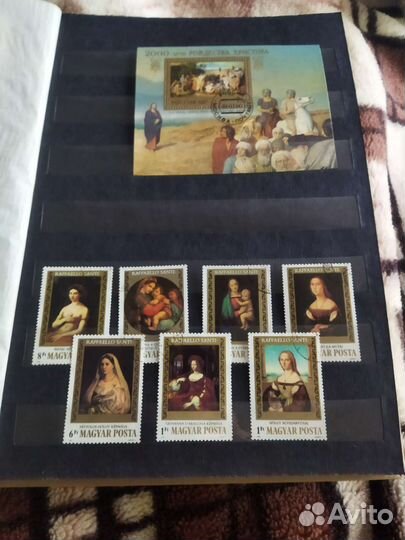 Большая коллекция иностранных и советских марок